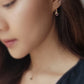 Tiny Garnet Dangle Earrings